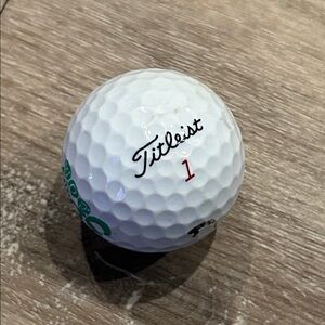 Titleist White Golf Ball with Red Number